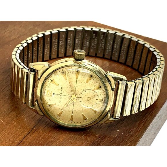 Wittnauer 76/3c Revue Mens Watch Vintage 32mm Swiss Manual Wind FOR REPAIR PARTS - Picture 9 of 13